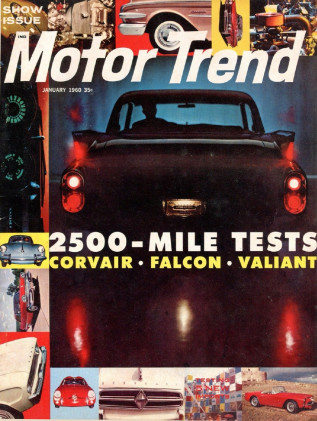 MOTOR TREND 1960 JAN - CORVAIR, FALCON, VALIANT, NSU*